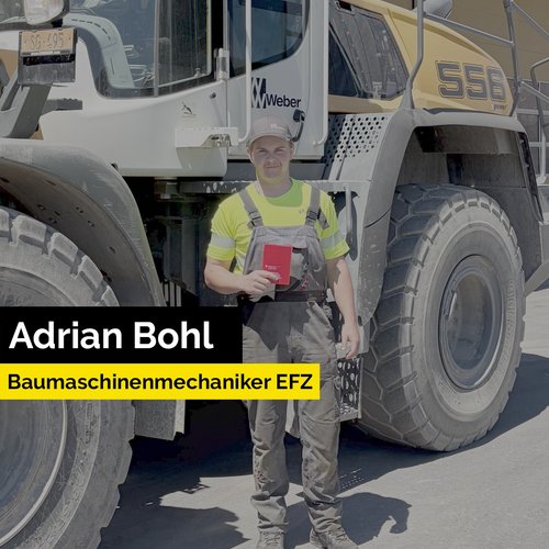 Herzliche Gratulation an Adrian Bohl (Baumaschinenmechaniker EFZ), Yanik Alder (Strassenbauer EFZ) und Sandro Bräker...