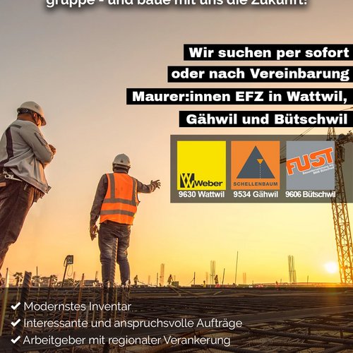 Interesse? Dann bewirb dich jetzt via Link in der Bio! ⚠️

#weberag #weberbau #maurer #stelleninserat #baubranche